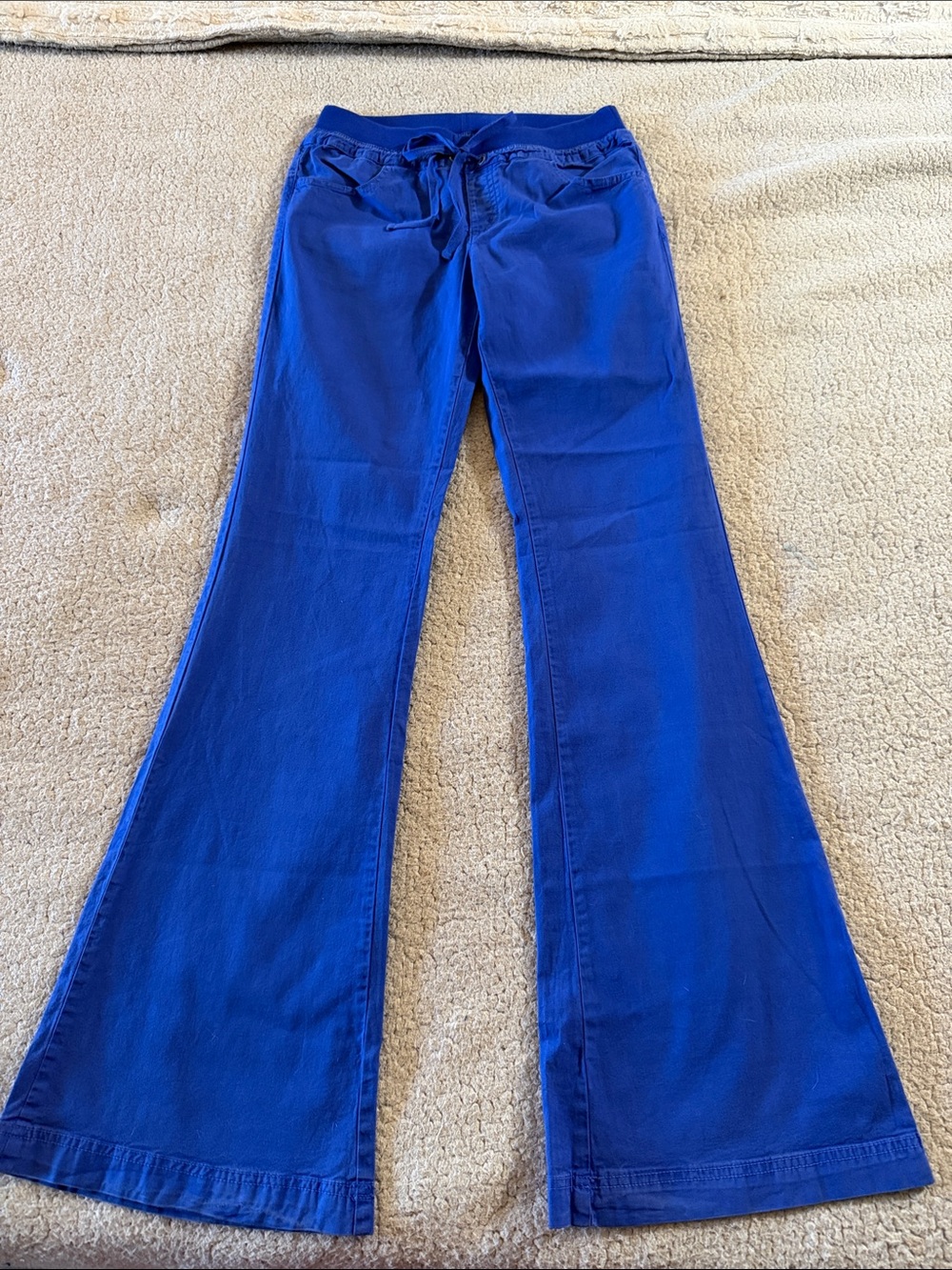 Splendid Royal Blue Flare Pants with Drawstring Waist Medium New